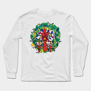 Red Bird Gets Out the Lights Long Sleeve T-Shirt